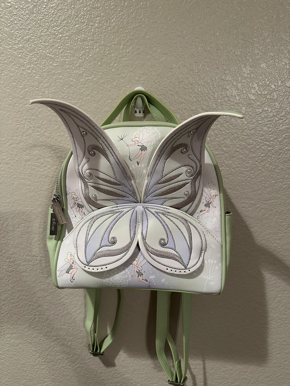 NWOT Danielle Nicole Disney Peter Pan Tinker Bell Wings Dangle Mini Backpack